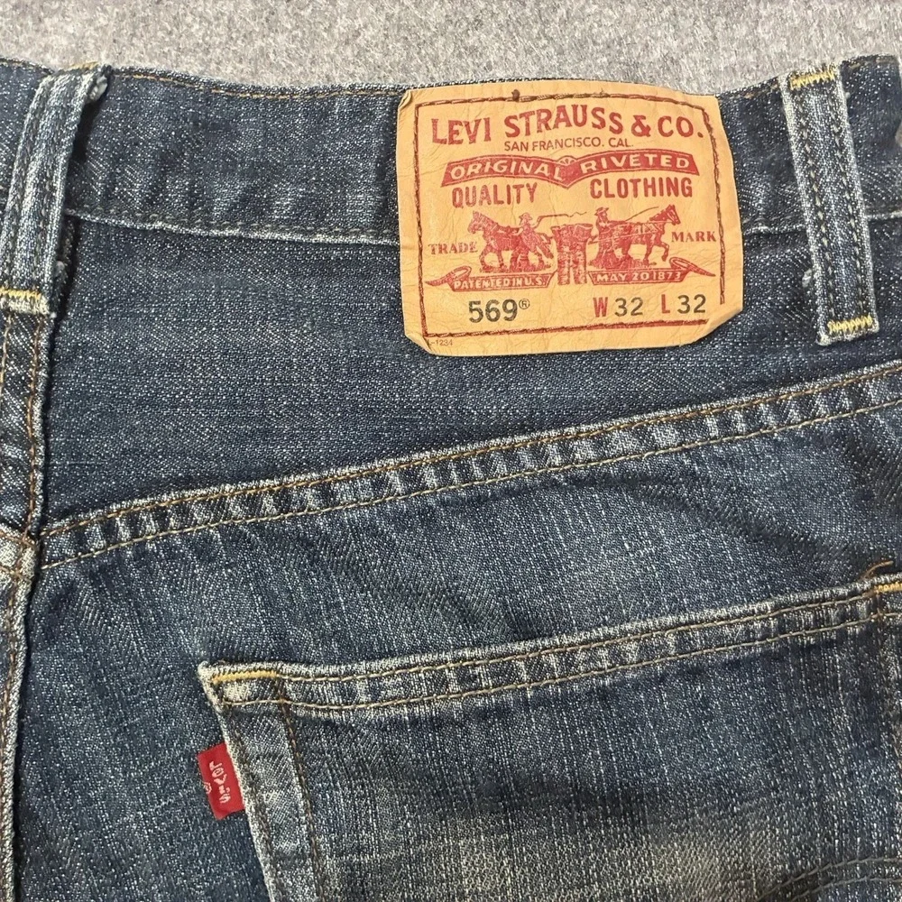 Vintage Levis 569 Loose Straight Baggy Mens 30x29 Faded Skater Y2K 2000s